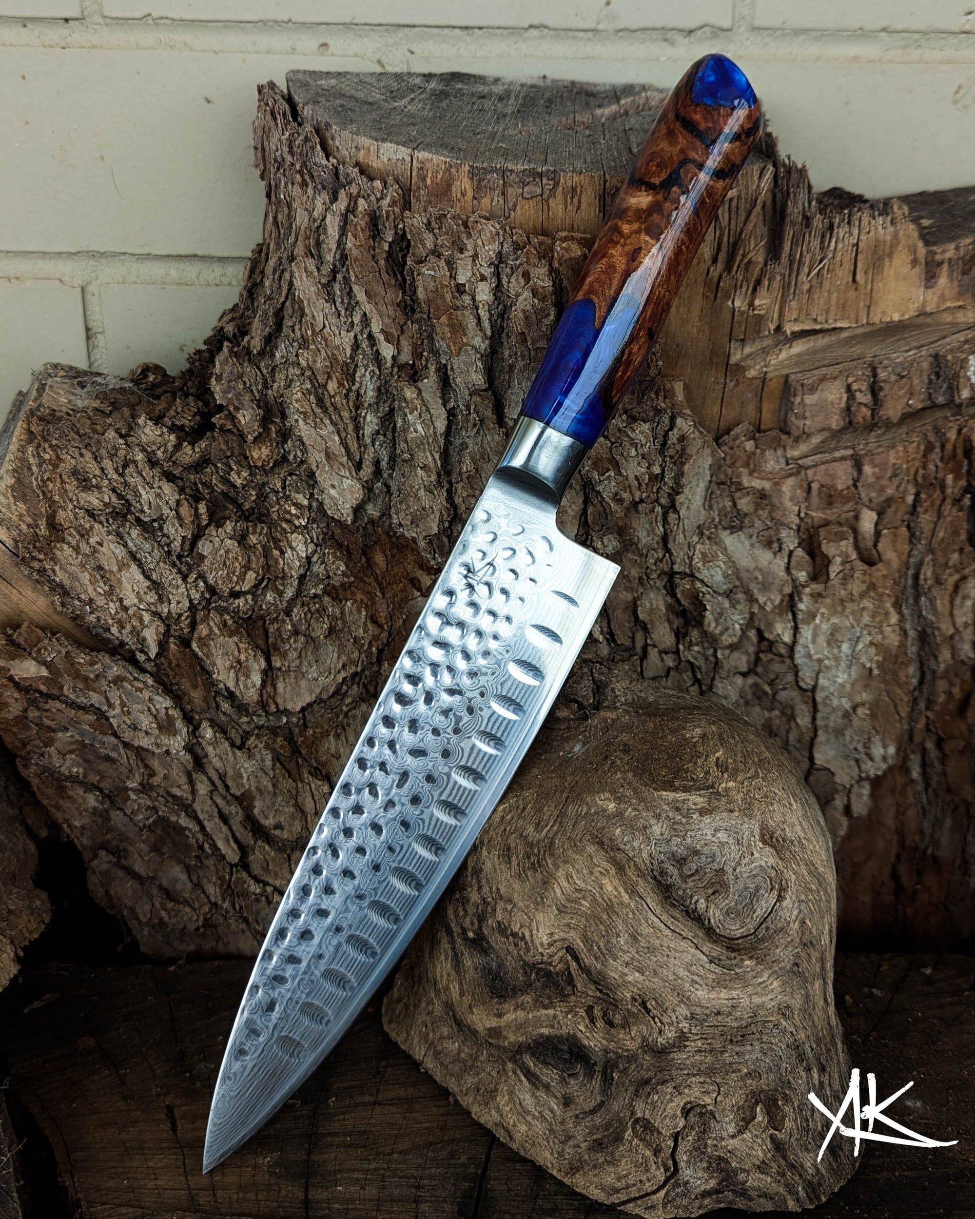 Chef's Knife Stringybark Burl w/ Purple Haze Epoxy 200mm (8")